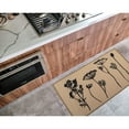 thumbnail image 2 of Wool Effect Wildflowers Kitchen Mat 32 x 20 Inches Tan Black, 2 of 5