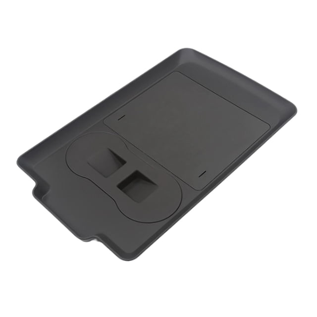 Consola central con bandeja para mesa de comedor, multifunción, fácil de instalar, portavasos, escritorio Negro
