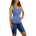 thumbnail image 4 of ToBeInStyle Womens Essential Ribbed Racerback Versatile Layering Cotton Blend Tank Top, 4 of 4