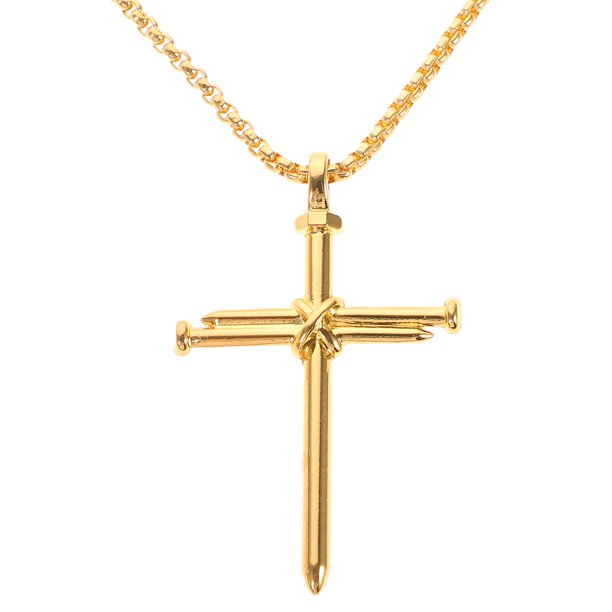 EeaseMX colgante de cuello en forma de cruz para hombre, gargantilla de hip hop moderna, elegante joyería para el cuello.