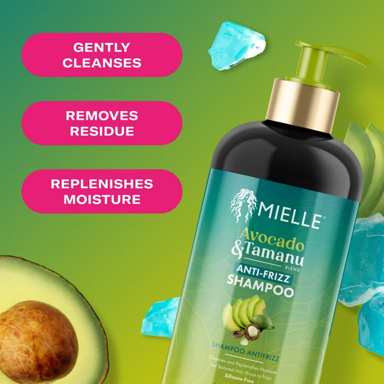 エマル7　ルルピーサマ Mielle Organics Avocado Tamanu Anti-Frizz Shampoo 12 fl oz for