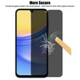 thumbnail image 5 of UZWZW 4 Pack Privacy Screen Protector Tempered Glass for Samsung Galaxy A15 / A25 5G / 4G, 5 of 7