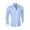 Blue, variant on ohmzyzo Men's Button Down Shirts Long Sleeve Dress Shirts Casual Fashionable Cotton Shirt Color Block Slim Fit Shirt