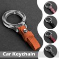 thumbnail image 2 of Creative Metal Leather Key Chains Rings Keychains Car Keyring Keychain Holder △. W2A6, 2 of 8