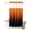 Orange, variant on No Hook Shower Curtain, Sage Green Black Ombre Shower Curtains for Bathroom with See Through Top Window, Modern Abstract Striped Gradient Waterproof & Washable Bath Curtain Standard 72"x72"