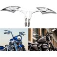 thumbnail image 1 of Chrome Motorcycle Spear Blade Rear View Mirrors for Davidson Cruiser Choppers Bobber Bike, 1 of 7