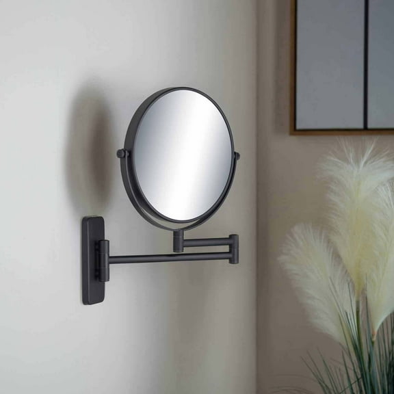 Kibi Wall Mount Magnifying Make Up Mirror - Matte Black