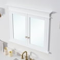 thumbnail image 4 of ANGELES HOME 40" x 32" Bathroom Medicine Cabinet with 6-Tier Adjustable Shelves, Recessed Solid Wood Medicine Cabinet with Mirrors, Wood Mirror Cabinet with 2 Soft-Close Door, White, 4 of 10