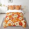 thumbnail image 2 of Erosebridal Cartoon Flower Bedding Queen Size,Orange Red Comforter Sets with Sheets,Spring Garden Bedding Sets Queen Size,Bedding Sets Queen Size,Reversible,7 Pieces, 2 of 5