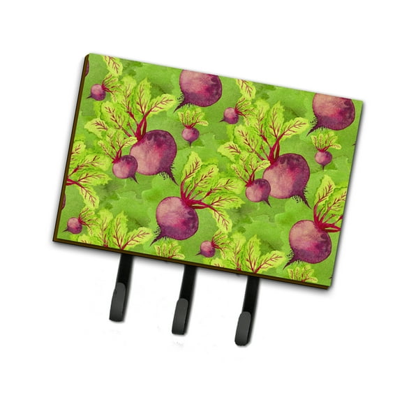 Carolines Treasures BB7574TH68 Watercolor Raddishes Leash or Key Holder Triple Hook multicolor