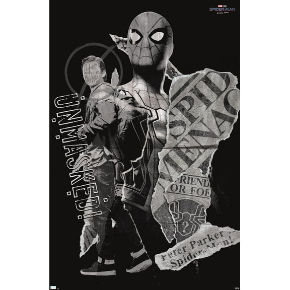 Marvel Spider-Man: No Way Home - Unmasked 22.37" x 34" Poster, by Trends International