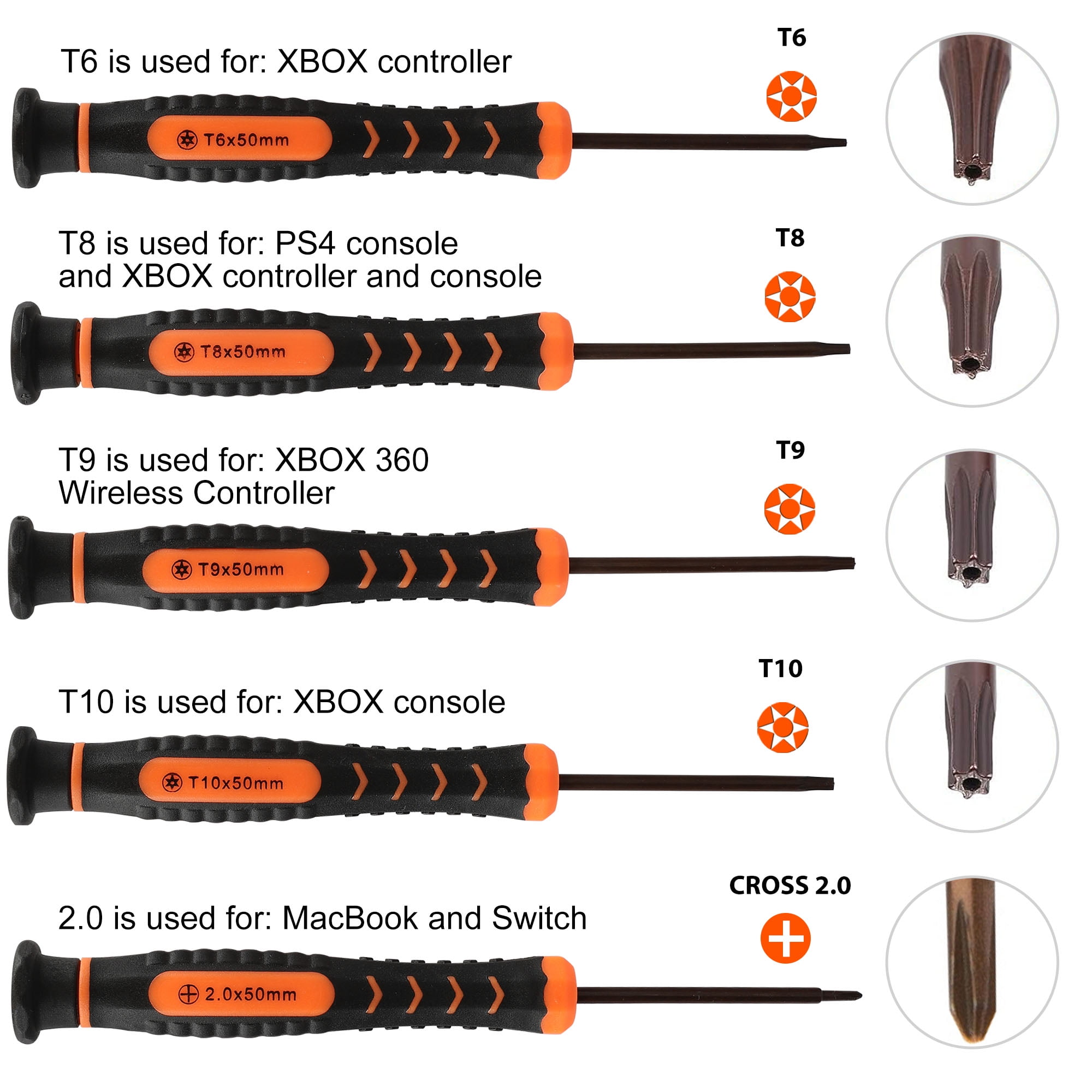 TORX Key Screwdriver T8 & T6 Repair Controller Console Xbox One 360 PS4 PS3  Slim