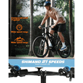 thumbnail image 4 of Qlife Electric Bike for Adults - 21-Speed Mountain Lightweight Ebike with Peak 1000W 25MPH Brushless Motor, 375Wh Removable Battery, 48V 7.8AhBlack, 4 of 6