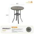 thumbnail image 6 of Vicllax 3 Piece Outdoor Bistro Sets,Outdoor Bar Set with 35" Round Bar Table & Rattan Swivel Bar Stools, Modern Patio Furniture for Garden Balcony Yard, GrayWood&Gray, 6 of 9