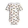 thumbnail image 2 of Balery German Shepherd Dog Pattern Baby Climbing Clothes Infant Bodysuit Cute Infant Bodysuit Baby Romper-6 Months, 2 of 7