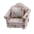 thumbnail image 1 of Lindo Sofá De Tela Casa De Con Almohadas Muebles Miniatura Sofá Artesanía Hecha Suministros Sillón Floral CUTICAT miniaturas de casa de muñecas, 1 of 7