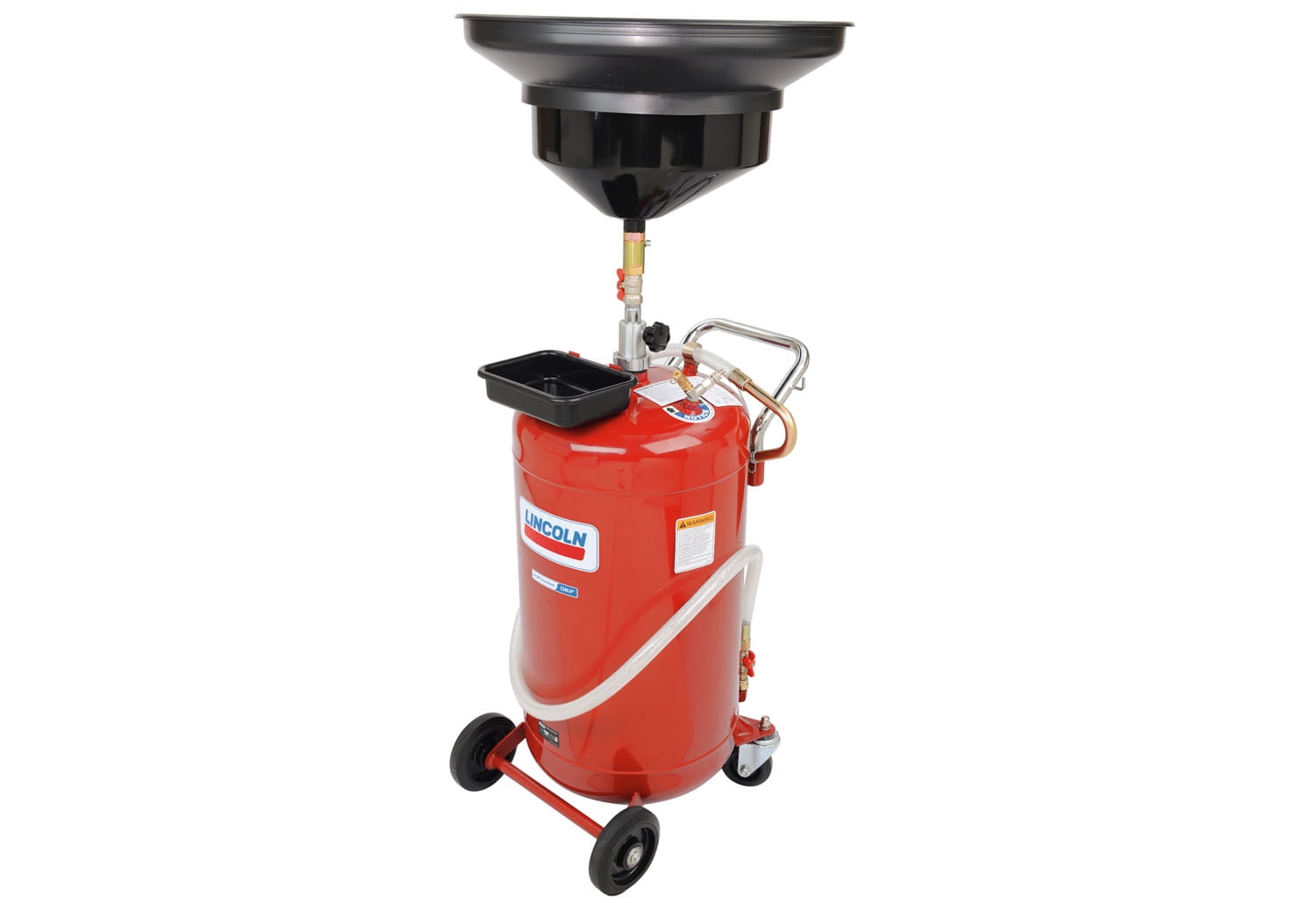 Lincoln 3637 Pneumatic Air Operated Red Portable Used Fluid Evacuator