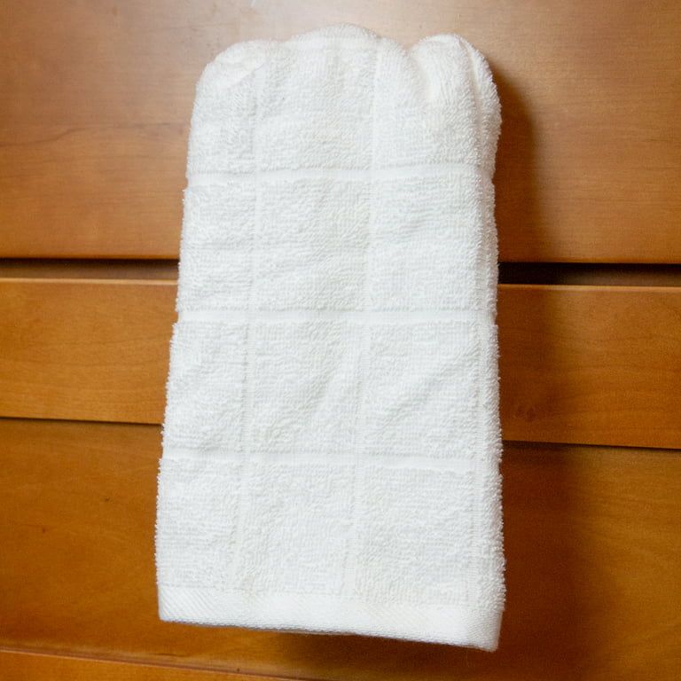 Arkwright Kitchen Towels (Bulk Case of 144), 15 x 25 in., 100% Cotton,  Solid White