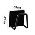 thumbnail image 5 of Soporte de esponja de cocina autoadhesivo de 2 piezas, sin montaje de perforación, acero inoxidable, a prueba de herrumbre e impermeable, negro, 49 * 49 * 33 mm TUNC Sencillez, 5 of 5