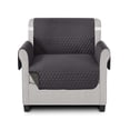 thumbnail image 1 of Cubre Sillones de Microfibra Mubson Gris Antideslizante Impermeable para 1 Asiento, 1 of 1