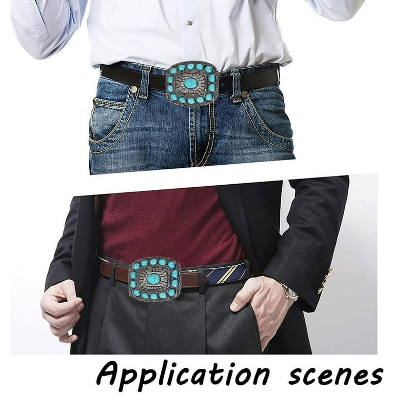 Turquoise Belt Buckle Western Vintage Medieval Buckles