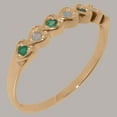 thumbnail image 2 of LBG British Made 18k Rose Gold Opal & Emerald ring Womens Eternity Ring - 33 size options - Size 11.75, 2 of 9
