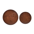 thumbnail image 4 of Set of 2 Modern Round Nesting Coffee Tables, Burl Veneer Accent Table with Cylinder Base, Manufactured Wood Side Tables for Living Room & Contemporary Home Space, 4 of 7