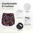 thumbnail image 6 of Lsque Colorful Hawaii Palms Printed Women's Running Shorts with Liner Pockets,Elastic Quick Dry Workout Athletic Gym Yoga Shorts,Womens High Waist Shorts-Small, 6 of 9