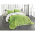 thumbnail image 3 of Ambesonne Sage Quilted Bedspread Set 3 Pcs, Grunge Watercolor Blurred, Queen Size, Apple Green Fern Green, 3 of 5