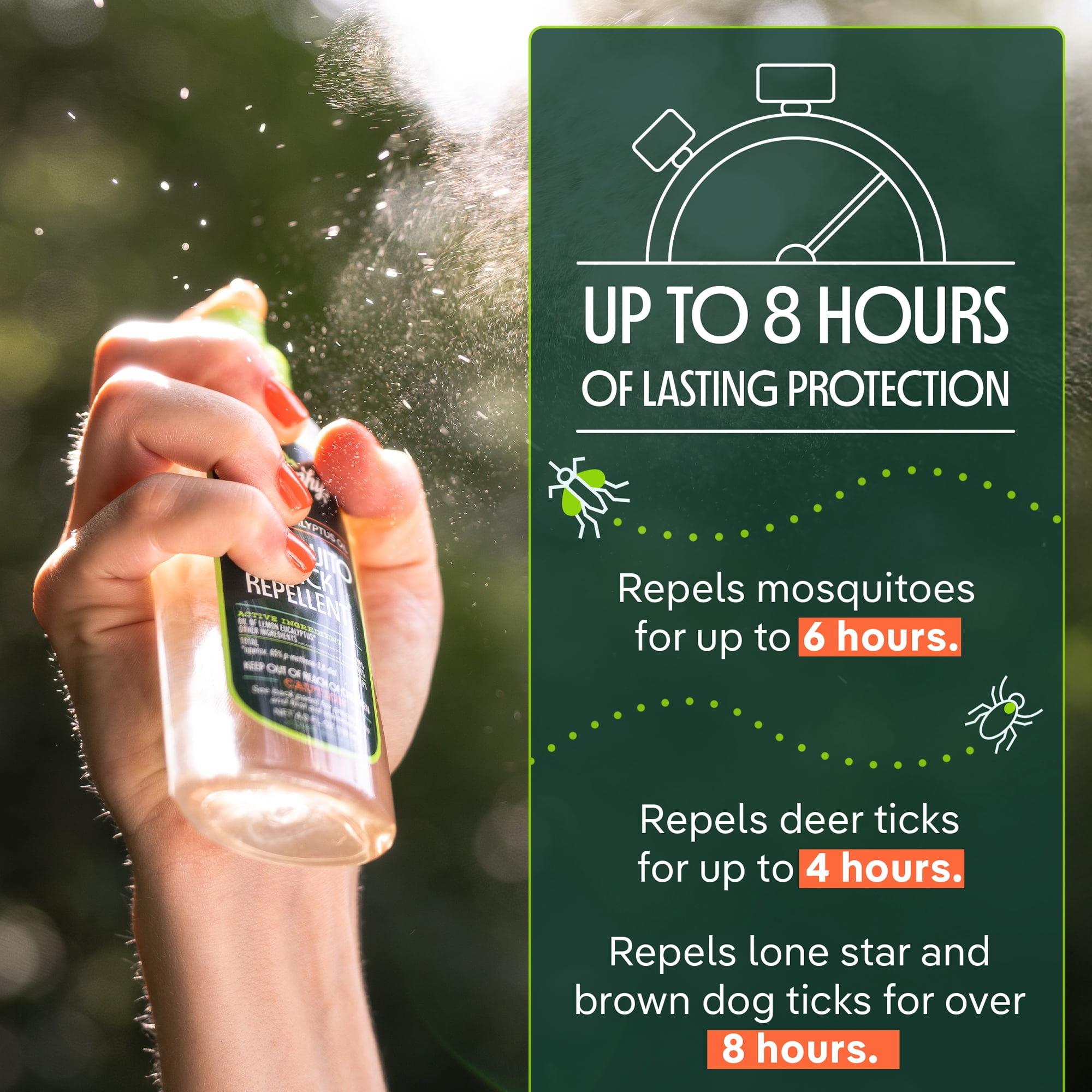 Murphy’s Naturals Plant-Based Mosquito & Tick Repellent Spray, Lemon Eucalyptus Oil, 4oz