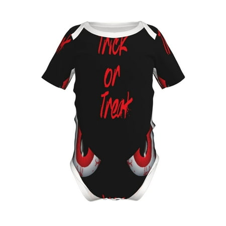 

Jgfou Happy Halloween2 Pattern Baby Climbing Bodysuit Unisex Short Sleeve Onesie for 0-12 Months Newborn Outfits with Crotch Snap Design-6 Months