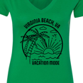 thumbnail image 4 of Inktastic Summer Vacation Mode Virginia Beach Virginia Women's V-Neck T-Shirt, 4 of 5
