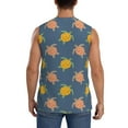 thumbnail image 4 of Lsque Cute Turtle Print Men's Cotton Blend Sleeveless Muscle Shirts (S-3XL)- Moisture Wicking, Odor Protection, UPF 30+,3X-Large, 4 of 8