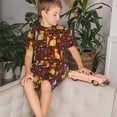 thumbnail image 4 of Balery colorful fox Conjunto de Pijama Infantil de Manga Corta con Estampado – Ropa de Dormir de Algodón Suave-Medium, 4 of 6
