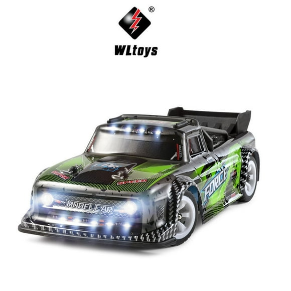 284131 alloy chassis remote control car 1:28 electric four-wheel drive short truck with light drift car model