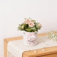 thumbnail image 4 of Artificial Flower Bonsai with Ceramic Vase, Maintenance Free Mini Decor, Easter Decor, Ideal for Home Office Desk and Table Centerpiece, Suitable for Car Cafe and Indoor Decoration, 3.2*2.6in, F, 4 of 6