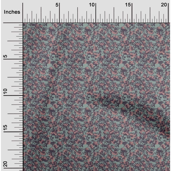 oneOone Viscose Jersey Sky Blue Fabric Florals Sewing Craft Projects Fabric Prints By Yard 60 Inch Wide-VMV