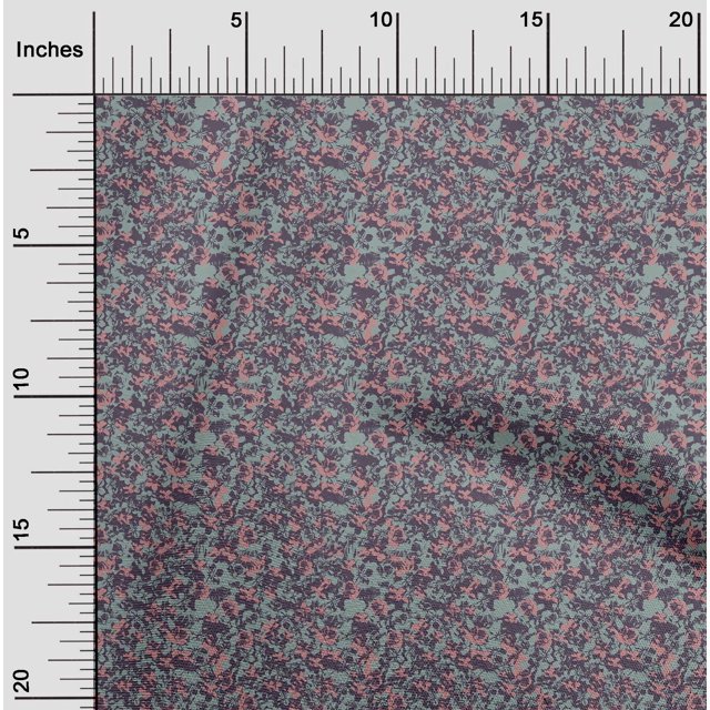 oneOone Polyester Spandex Sky Blue Fabric Florals Fabric For Sewing Printed Craft Fabric By The Yard 56 Inch Wide-GXM