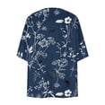 thumbnail image 4 of BangWanChi Beach Cover ups for Women Women's Long Sleeve Printing Casual Tops Blouse With Pocket Cardigan, 4 of 5