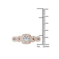 thumbnail image 4 of 1/2 Carat T.W. Diamond Criss-Cross Shank Single Halo Vintage 14kt Rose Gold Engagement Ring, 4 of 5