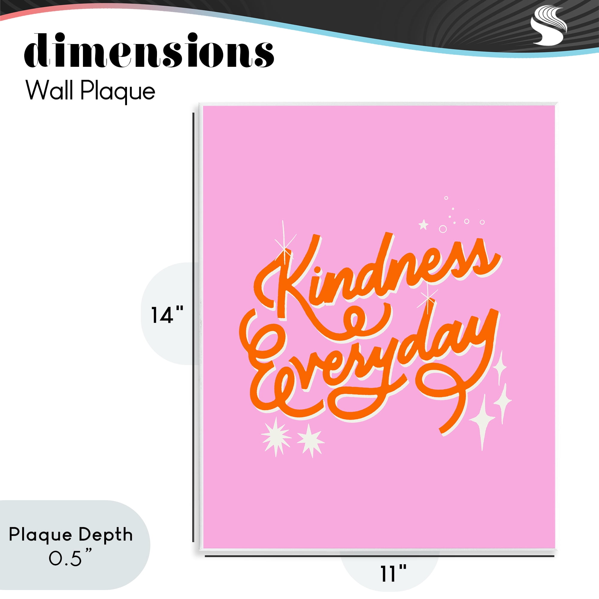 Stupell Industries Cursive Kindness Everyday Wall Plaque Art, design by Indira Prieto | IndySign