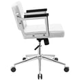 thumbnail image 3 of Modern Contemporary Urban Design Work Home Office Mid Back Office Chair, White, Faux Leather, 3 of 4
