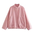 thumbnail image 1 of Mode Décontractée pour Femmes Couleur Unie Manches Longues Sans Capuche Vestes Décontractées, 1 of 1