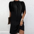 thumbnail image 7 of Elegant Women‘s Dresses 2024 Summer Fashion Round Neck Loose Bat Sleeve Office Lady Party Dress Y2K S-XXL, 7 of 7