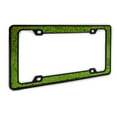 thumbnail image 5 of Creathome 3D Shining and Neon License Plate Frame from Pure Zinc Alloy Metal Perfect Plate Holder, Matt Black with Green Glitter, 5 of 8