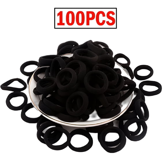 TUWAFE 2026 New 100Pcs Baby Hair Ties for Kids Toddlers,Small Seamless Elastic Hair Bands,Soft Cotton Ponytail Holder for Girls for Daily,Party,School