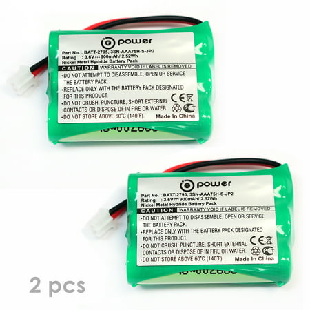 ((2 x pack)) T-Power 3.6v 900Mah Motorola Baby Monitors Battery TFL3X44AAA900 CB94-01A (Parent unit) Replacement Rechargeable Battery ((3.6V NIMH