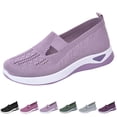 thumbnail image 4 of NOKIO Women’s Orthopedic Slip-On Sneakers Breathable Woven Walking Shoes Soft Foam Arch Support Hands-Free Design Lightweight Casual Footwear, 4 of 4