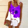 thumbnail image 1 of Puntoco Blusas sin mangas para mujer, blusas casuales de moda para mujer, camisetas holgadas estampadas, camisolas de cuello redondo, 1 of 6
