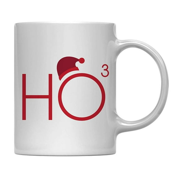 Koyal Wholesale 11oz. Funny Christmas Coffee Mug Gag Gift, Ho3 (Ho Ho Ho Cubed), 1-Pack